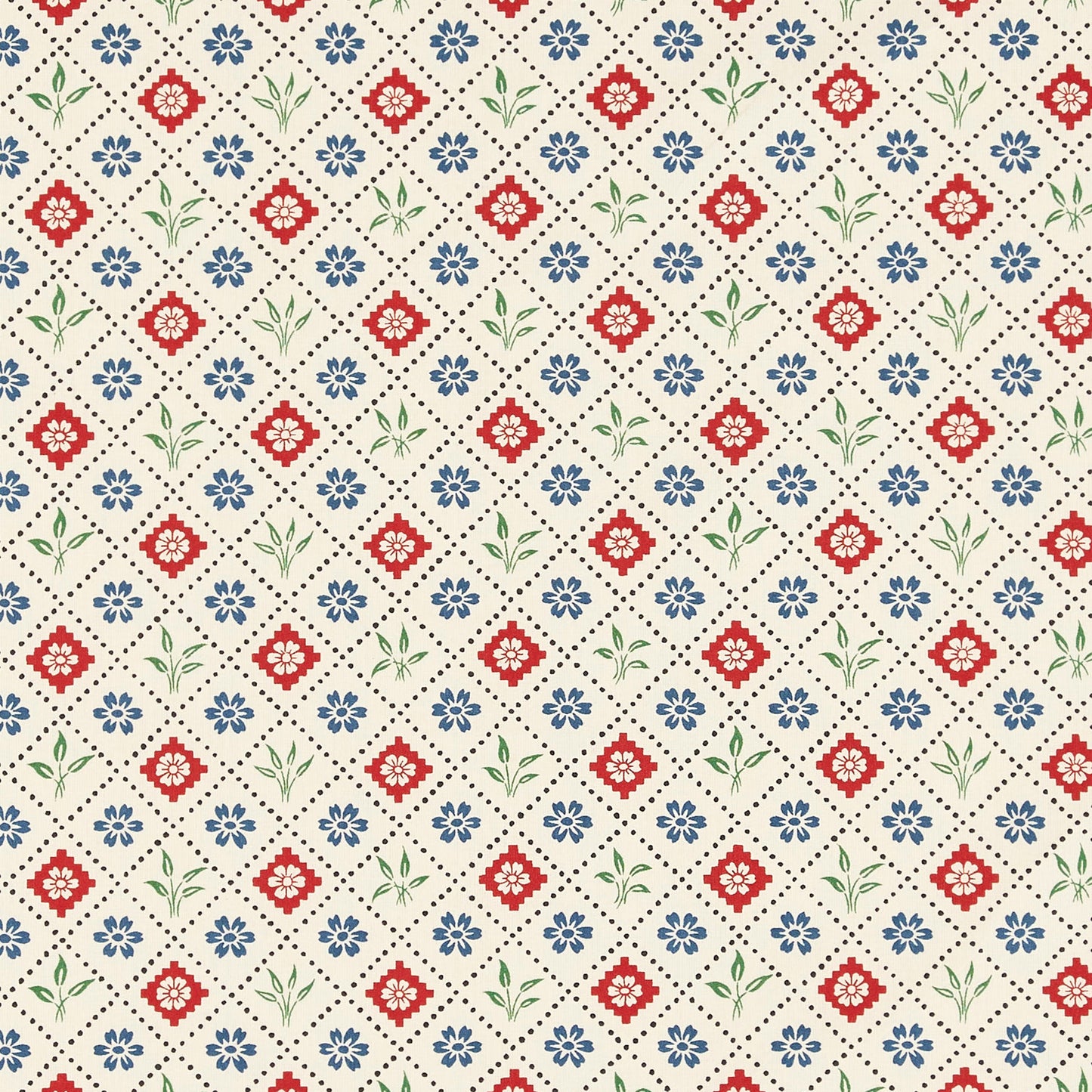 Décors Barbares -Chemin de Bles in cream, red, blue
