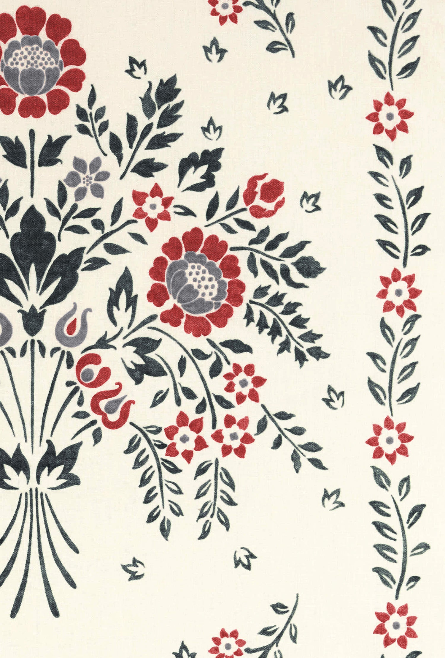 Decor Barbares - Bouquet Hongrois in red and ink