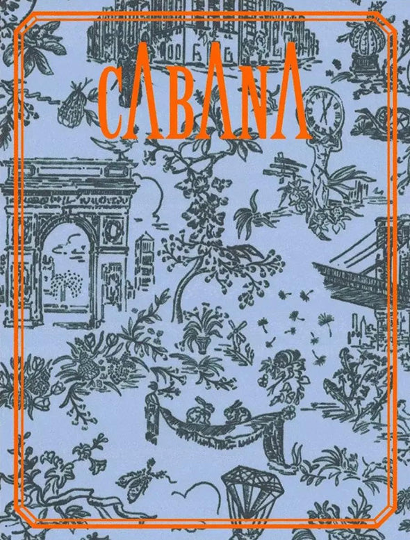 Cover of a magazine titled 'Cabaña' with decorative patterns and text.