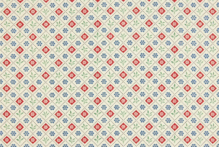 Décors Barbares - Chemin de Bles in cream, red, blue