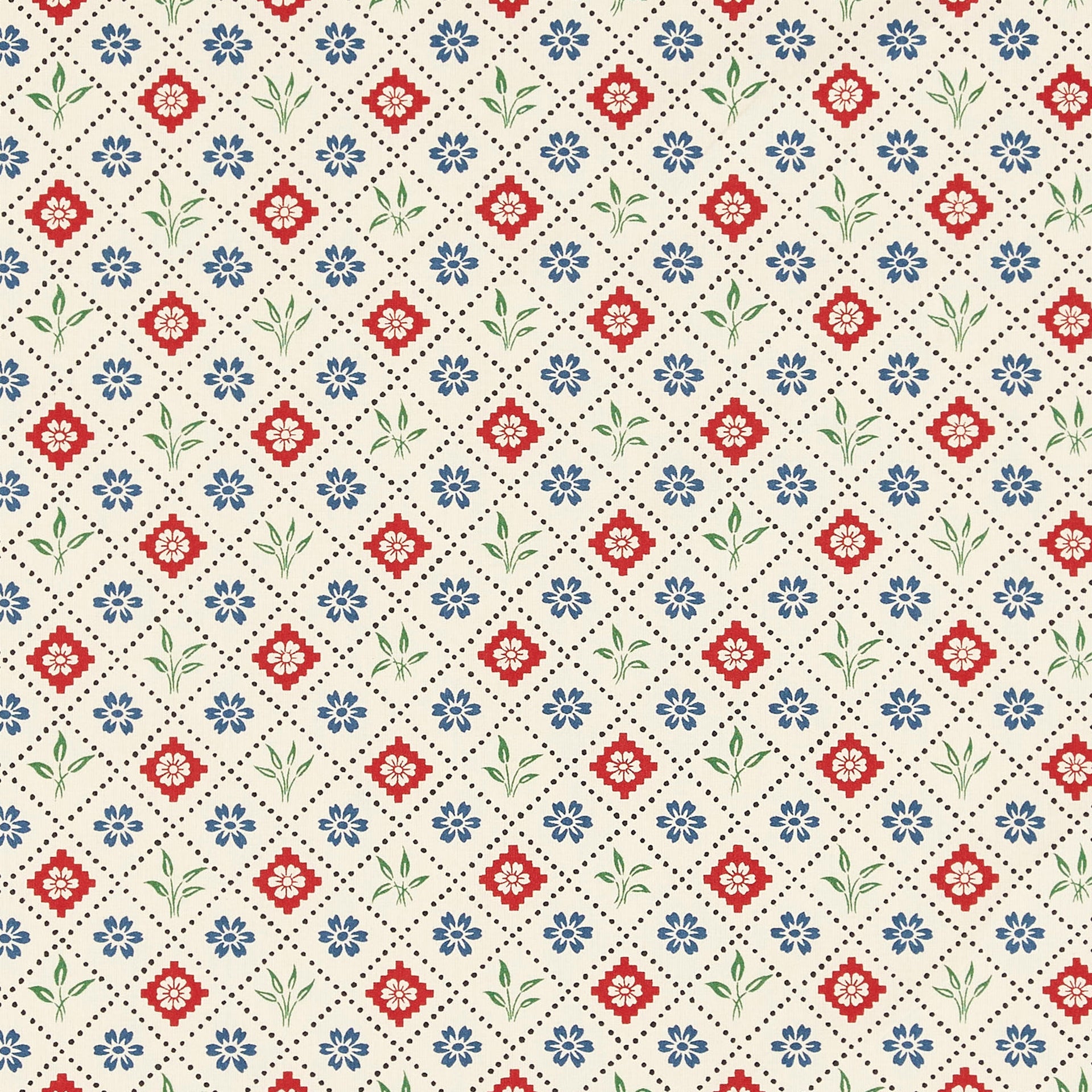 Décors Barbares -Chemin de Bles in cream, red, blue