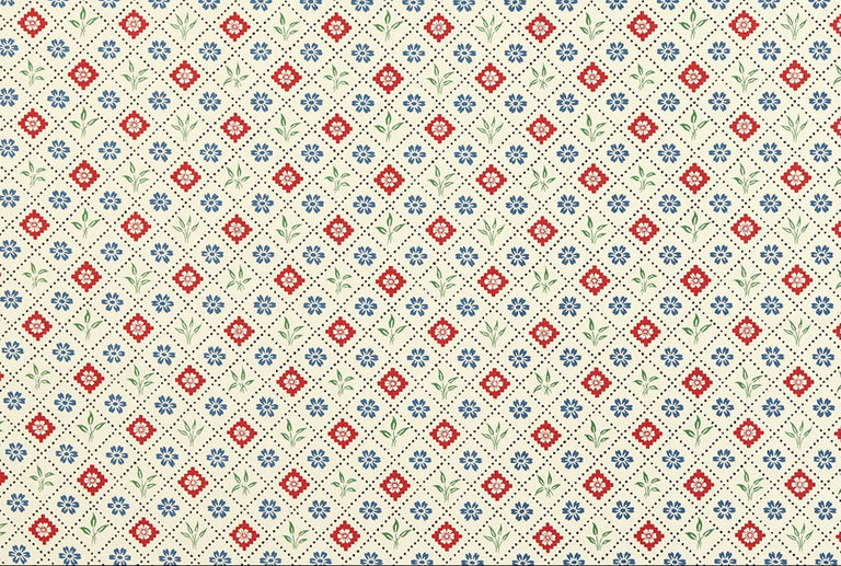 Décors Barbares -Chemin de Bles in cream, red, blue