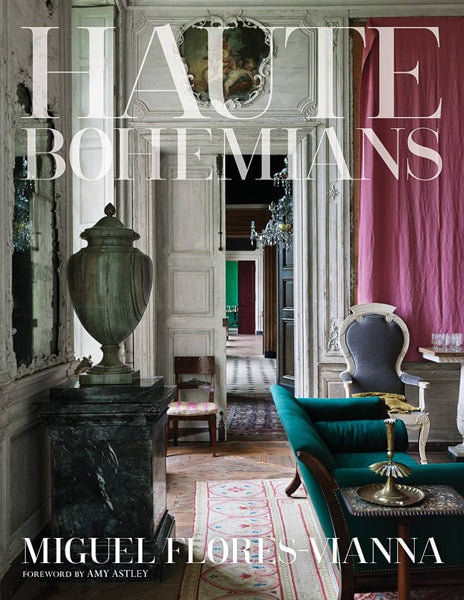 Book cover of 'Haute Bohemians' with interior design elements and text.