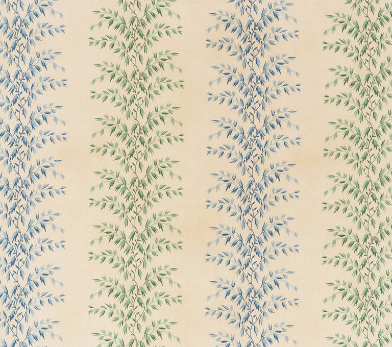 Décors Barbares - Rayures Datcha in green & blue