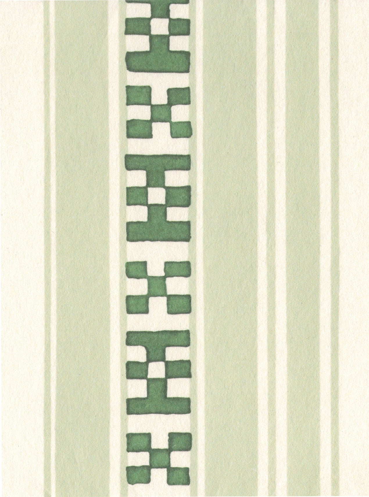 Decors Barbares-Rayures Broderies in Green