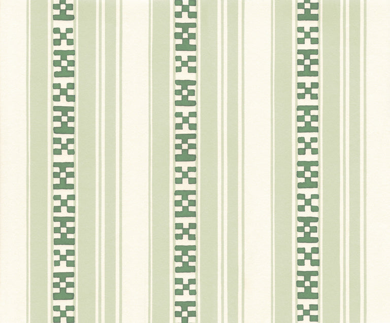 Decors Barbares-Rayures Broderies in Green