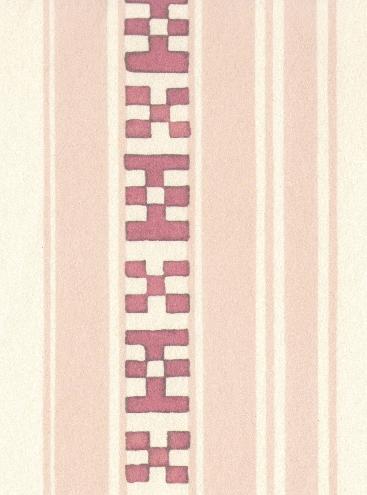 Decors Barbares-Rayures Broderies in Pink