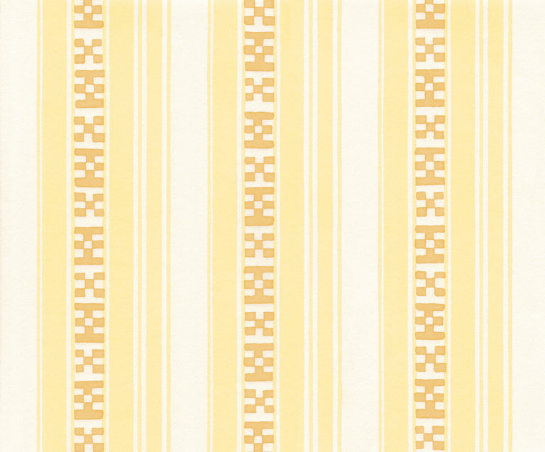 Decors Barbares-Rayures Broderies in Yellow