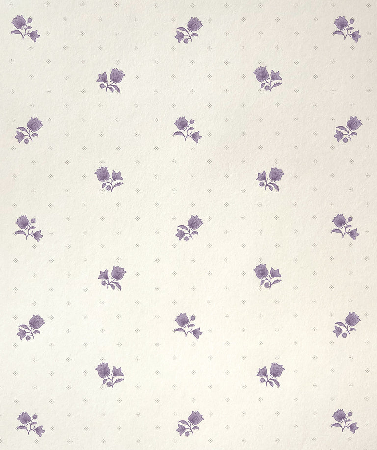 Decors Barbares_Wallpaper-Polonaise in Purple